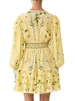 Daisy Chains Frill Silk Minidress