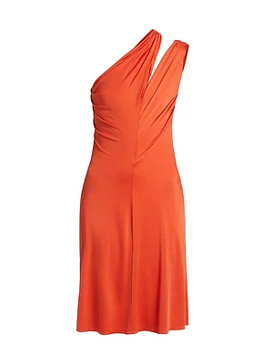 Liquid Jersey One-Shoulder Cocktail Dress