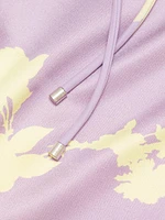 Wild Roses Silk Midi-Skirt
