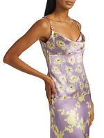 Floral Silk Sleeveless Blouse