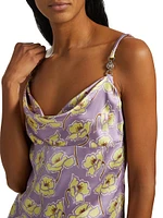Floral Silk Sleeveless Blouse