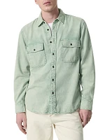 Stretch-Cotton Button-Front Shirt