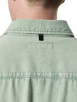 Stretch-Cotton Button-Front Shirt