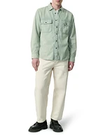 Stretch-Cotton Button-Front Shirt