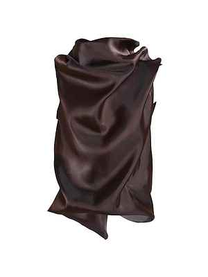 Eau Draped Taffeta Top