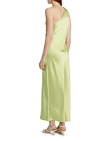Stassi Satin One-Shoulder Dress