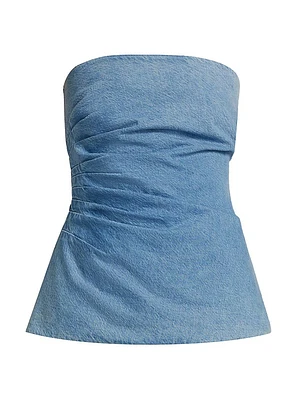 Leandra Denim Strapless Top
