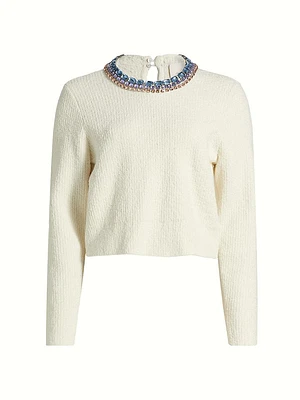 Embellished Claudine Sweater