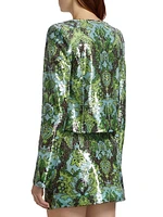 Aspen Sequined Damask Crop Jacket