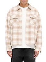Waffle-Knit Flannel Shirt