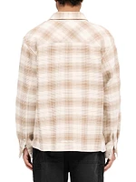 Waffle-Knit Flannel Shirt