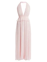 Genevieve Plunging Halterneck Maxi Dress