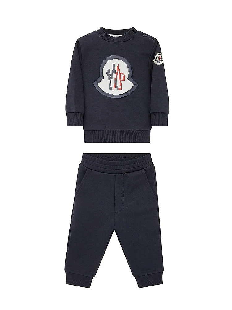 Baby Boy's & Little Grow Cotton Sweatsuit Set
