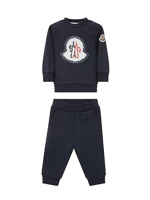 Baby Boy's & Little Grow Cotton Sweatsuit Set