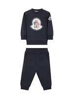Baby Boy's & Little Grow Cotton Sweatsuit Set