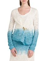 Ombré Wool-Silk Sweater