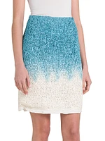 Ombré Wool-Silk Miniskirt