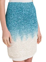 Ombré Wool-Silk Miniskirt