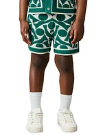 Little Boy's & Dermond Jacquard Shirt Shorts Set