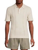 Cillian Cotton-Blend Polo Sweater