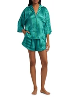 Washable Silk Striped Pajamas