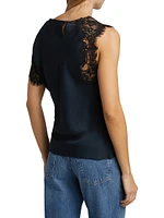 Alessia Satin & Lace Top