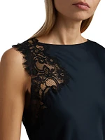 Alessia Satin & Lace Top