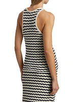 Nelly Striped Cotton-Blend Crochet Top