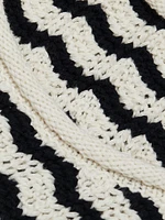 Nelly Striped Cotton-Blend Crochet Top