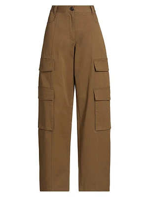 Bea Stretch-Cotton High-Waisted Pants