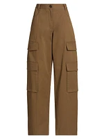 Bea Stretch-Cotton High-Waisted Pants