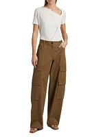 Bea Stretch-Cotton High-Waisted Pants