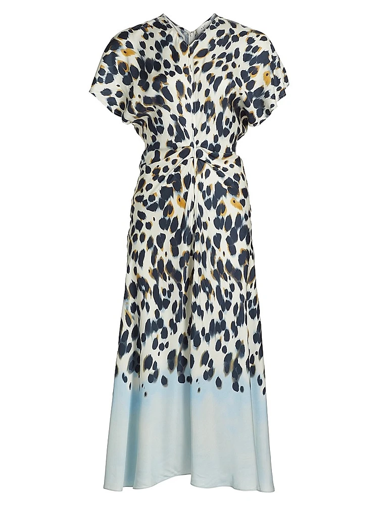 Rem Printed Twist Midi-Dress