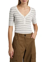 Francis Striped Cotton-Blend Top