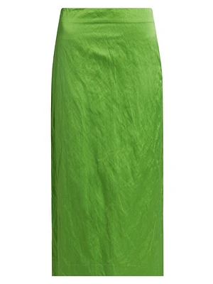 Phoebe Satin Pencil Skirt