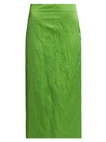 Phoebe Satin Pencil Skirt
