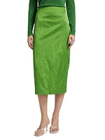 Phoebe Satin Pencil Skirt