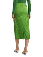 Phoebe Satin Pencil Skirt