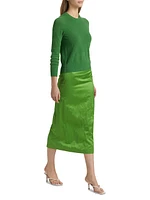Phoebe Satin Pencil Skirt