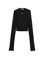 Ribbed Knit Jersey Top