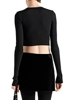 Ribbed Knit Jersey Top
