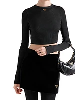 Ribbed Knit Jersey Top