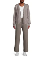 Stretch-Cotton V-Neck Cardigan