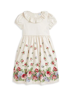 Little Girl's & Floral Sateen Dress