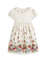 Little Girl's & Floral Sateen Dress