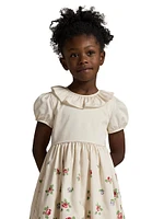 Little Girl's & Floral Sateen Dress