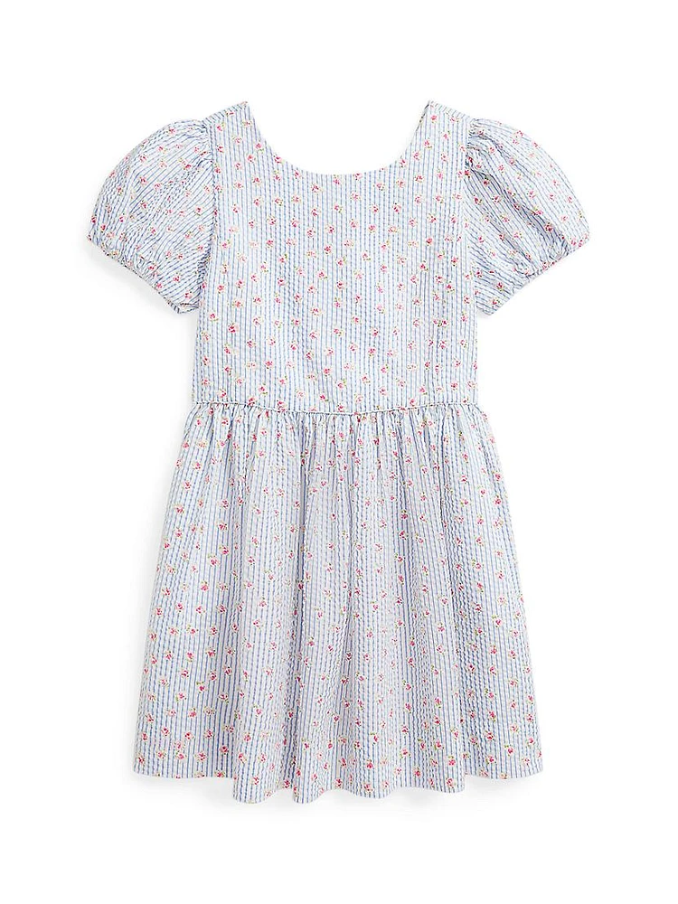 Little Girl's & Printed Seersucker Dress