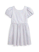Little Girl's & Printed Seersucker Dress