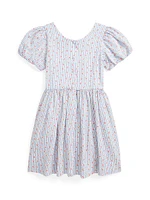 Little Girl's & Printed Seersucker Dress