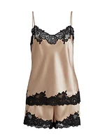Peony Glamour Satin Pajamas